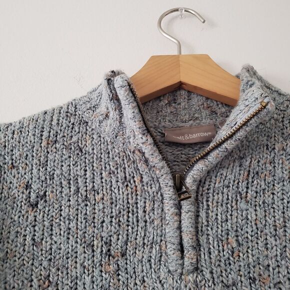 Croft & Barrow Heather Blue Quarter Zip Pullover Sweater S - Picture 6 of 7